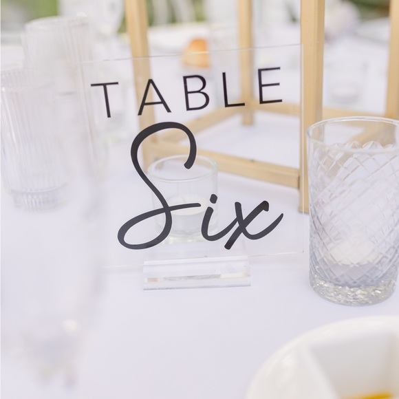 Wedding Handmade Elegant Acrylic Black Table Numbers - Picture 6 of 11